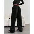 thumbnail image 3 of Women's Casual Loose Plain Drawstring Waist Sweatpants with Pockets, 3 of 6