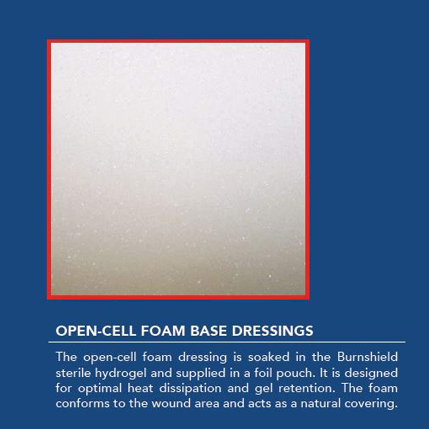 Burnshield Sterile Emergency Burn Face Mask Hydrogel Foil Sealed Foam Cell Dressing Covering 8"x 18" (200mm x 450mm) - 3 Pack