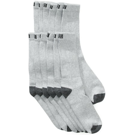 Wilson - Men's Cushioned Crew Socks, Grey 6-Pack - Walmart.com
