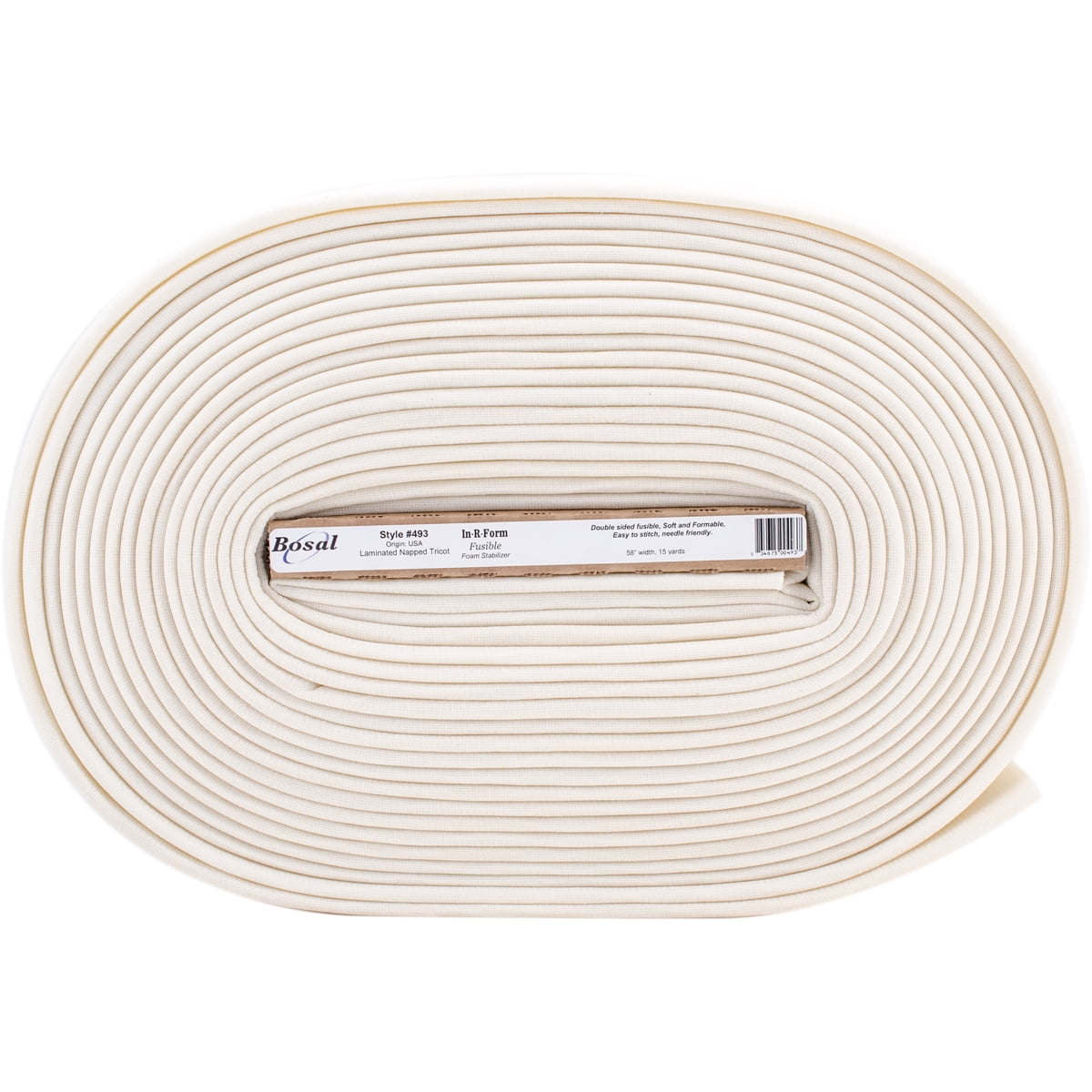 Stabilisateur En Mousse Thermocollant Simple Face Bosal In-R-Form - Largeur 58 Pouces, Couleur Off White - 12