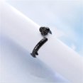 thumbnail image 4 of Anneaux Roses Élégants à la Mode Femmes Réglables Bague de Queue Anneau d'Ouverture Noir Durable pour le Rock Unique Bijoux Bagues, 4 of 6