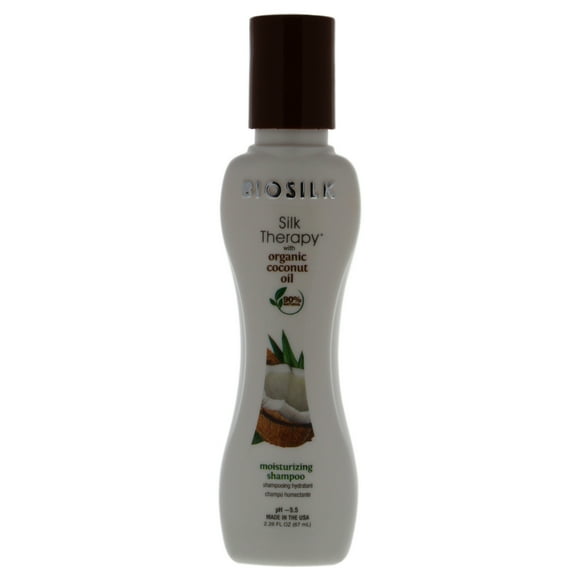 Silk Therapy with Organic Coconut Oil Moisturizing Shampoo by Biosilk for Unisex - 2.26 oz Shampoo