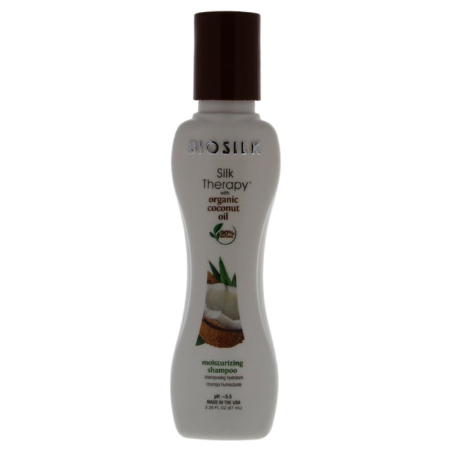 Champú hidratante Silk Therapy con aceite de coco natural de Biosilk para unisex - Champú de 2,26 oz Biosilk Biosilk Silk Therapy with Organic Coconut Oil Moisturizing Shampoo Champú Unisex 2.26oz