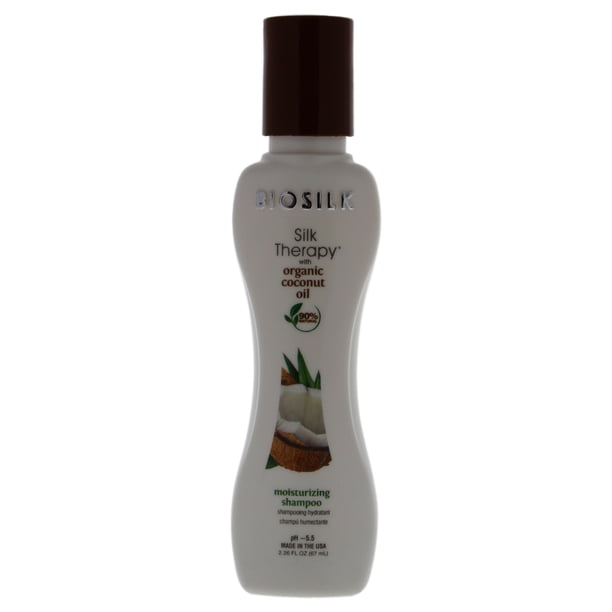 Champú hidratante Silk Therapy con aceite de coco natural de Biosilk para unisex - Champú de 2,26 oz Biosilk Biosilk Silk Therapy with Organic Coconut Oil Moisturizing Shampoo Champú Unisex 2.26oz