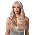 thumbnail image 4 of TopLLC Perruques Commerce Extérieur Couleur Mélangée Dorée Dégradé Cheveux Longs Bouclés avec une Perruque à Franges Droites le Rolls, 4 of 4
