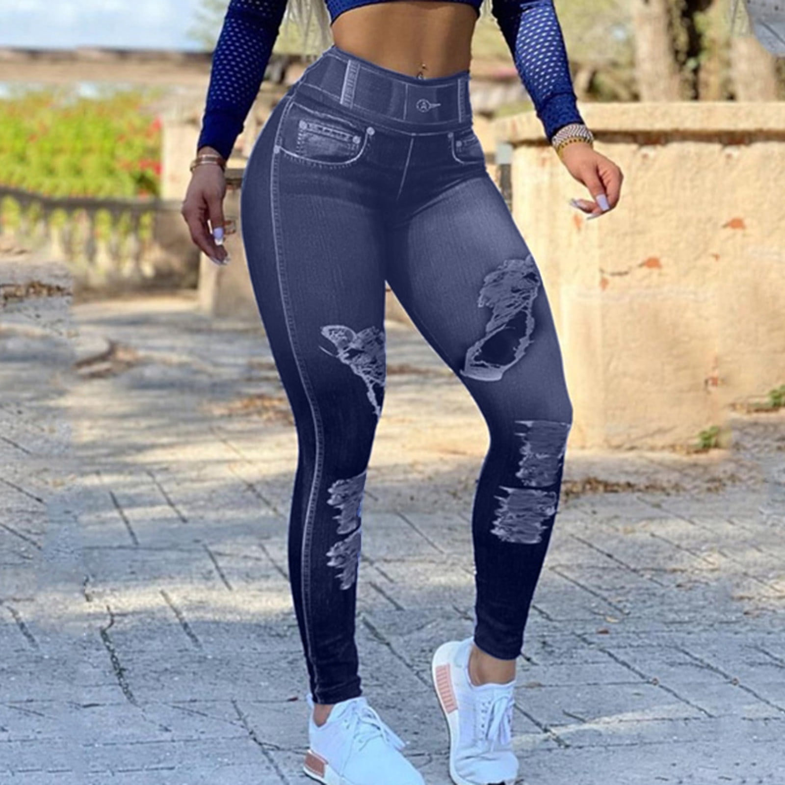 Sweatpants Women High Waist Seamless Butt Lifting Solid Skinny High Leggings Yoga Pants Walmart