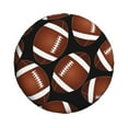 thumbnail image 2 of Balery Brown Football On Blacktire Cover Waterproof Dust-Proof, Universal Spare Wheel Tire Cover For Trailer, Rv, Suv Truck And Vehicle Camper Accessories-17 Inch, 2 of 9