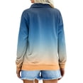 thumbnail image 6 of Women's 1/4 Zipper Shirts Long Sleeve Gradient Printing Graphic Tees Blouses Casual Tops Pullover, 6 of 7