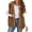 Brown, variant on Fjofpr Winter Coats for Women Sale Winter Coats for Women Plus Size Womens Ladies Warm Faux Furry Coat Jacket Winter Solid V-neck Outerwear