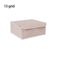 thumbnail image 4 of Moyic Caja de almacenamiento de tela, ropa interior, armario para el hogar, organizador de ropa, sujetador, cajón plegable, cajas con Almacenamiento y organización del hogar 13 rejilla/Khaiki, 4 of 6