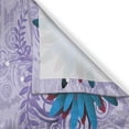 thumbnail image 3 of Ambesonne Floral Kitchen Curtains, Graphic Ornament Flowers, 55"x39", Dark Blue Burgundy, 3 of 3