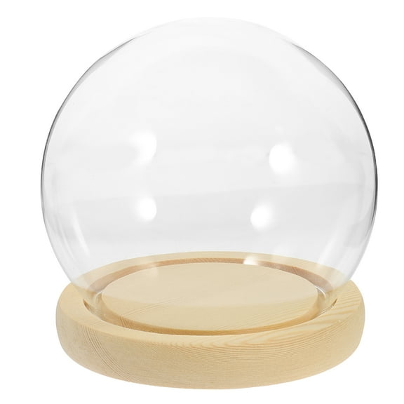 Water-filled Pedestal Dome Glass Cover Preserved Rose Cloche Elegant
