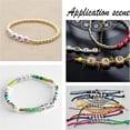 thumbnail image 5 of 1 Box DIY 8 Colors Stretch Bracelet Making Kit for Kid Including Flat Round Opaque with Ename Acrylic Beads Elastic Thread Mixed Color Acrylic Beads: 7x4mm Hole: 1.5mm 240g, 5 of 5