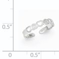 thumbnail image 5 of Primal Gold 14 Karat White Gold Hearts Toe Ring, 5 of 7