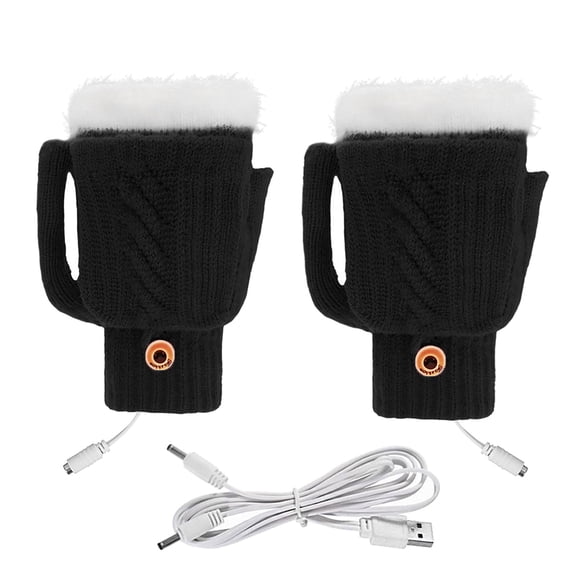 TIELUTT Gants Chauffants d'Hiver Gants Usb Gants Chauffants pour Ordinateur Portable Équipement D\'entraînement Physique Mug Barre d'Exercice Coussin Chauffant pour Temps Froid Entraîneur de Bras et Boucles de Poignet