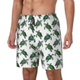 thumbnail image 1 of Kdxio Watercolor Turtle Print Mens Swim Shorts with Mesh Lining, Breathable and Quick-Drying, Adjustable Waist, Privacy Pocket-Medium, 1 of 6