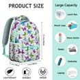 thumbnail image 6 of Lightweight School Backpack Featuring Tropical Floral and Colorful Butterfly Patterns, Stylish and Perfect for Fashion Lovers, 6 of 6
