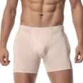 thumbnail image 1 of PEASKJP Men's Classic Trunk Micro Modal Dual Pouch Trunks Boxer Briefs for Men,Beige XL, 1 of 5