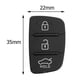 thumbnail image 4 of 3 botones Flip Remote Car Key Shell Pad reemplazo para Hyundai (tipo 1), 4 of 4