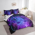 thumbnail image 3 of Homewish Abstract Gamepads 7-Piece Twin Bedding Set - Galaxy Video Game, 3 of 8