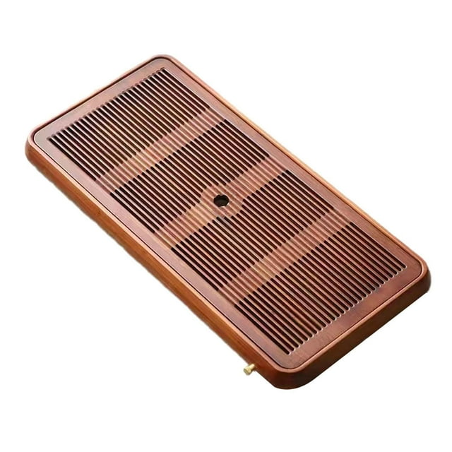 Bandeja de té de bambú, accesorio para servir té, bandeja para el hogar, la oficina y la casa de té. L
