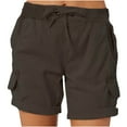thumbnail image 1 of Pantalones Cortos Para Mujer Cargo Shorts Moda Casual Color Sólido Cintura Alta A-Line Pantalones Casuales de Pierna Ancha Sueltos Odeerbi  ODB158233, 1 of 7