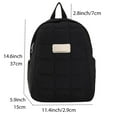 thumbnail image 3 of Backpack for Women Solid Color Lightweight Casual Quilted Daypack Vintage Winter Style Bookbag for College, High School, Work, Travel, Black, 3 of 10