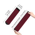 thumbnail image 4 of Naloa Maroon Ankle Socks for Women Non Slip Socks No Show Socks Classic Low Cut Casual Socks Casual Socks, 4 of 7