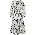 thumbnail image 6 of SMihono Fashion Formal Dresses for Women 2025 Polka Dot Print Long Sleeve Elegant Wedding Guest Dress V Neck Flowy Party Maxi Dress White XXL, 6 of 6