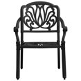 thumbnail image 3 of vidaXL 5 Piece Bistro Set Cast Aluminium Black, 3 of 5