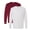 Ash+Cardinal Red 2 Pack, variant on Gildan Unisex Long Sleeve T-Shirt, Crewneck Tees 50 Cotton/50 Polyester Long Tee Shirts for Men (Graphite Heather , L)