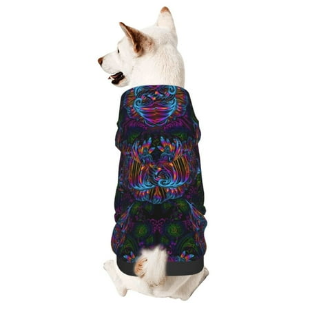 Haiem Paisley And Owls for Winter Dog Hoodie Sweatshirts with Pockets Warm Dog Clothes for Small Dogs Chihuahua-Medium