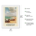 thumbnail image 2 of Landing Beaches of Normandy France - French National Railways (SNCF) - Vintage Travel Poster by Albert Brenet c.1963 - Japanese Unryu Rice Paper Art Print (Unframed) 17 x 22 in, 2 of 4