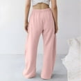 thumbnail image 4 of JJHGVB Sweatpants Women Wide Leg Sweatpants Long Sweatpants Women Comfy Pants Womens Comfy Pants Woman's Pants High Waisted Sweatpants for Women Pink XL, 4 of 7