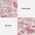 thumbnail image 4 of Valentines Day Pillow Covers 18X18 Inch Set of 2, Buffalo Plaid Dot Stripes Pink Love Heart Holiday Decorative Throw Pillows Valentines Cushion Cases for Home Couch Sofa Decor, 4 of 6