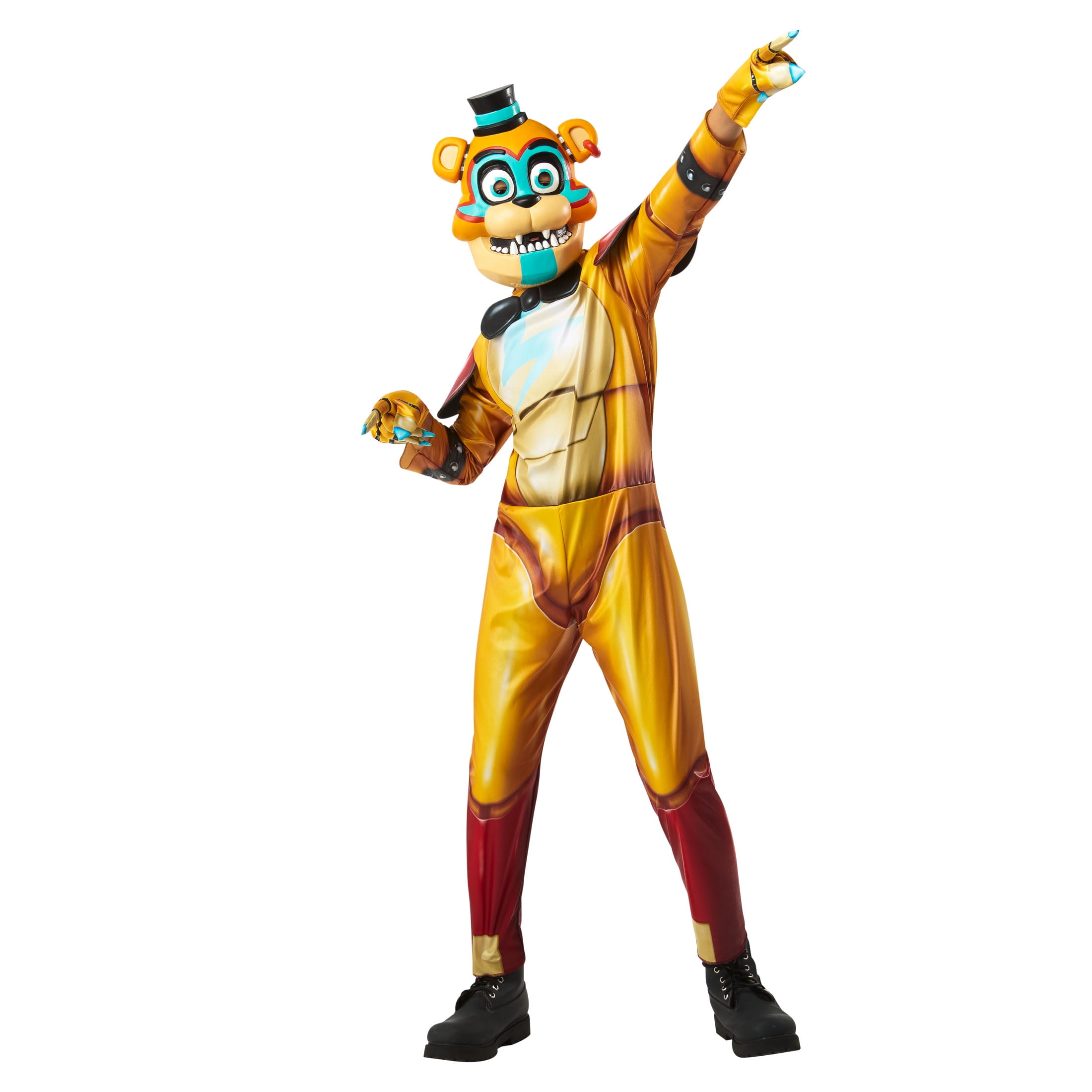 Rubies Five Nights at Freddy's Glamrock Freddy Costume for Kids, Boys Small (Size 4-6)