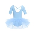 thumbnail image 5 of iiniim Toddler Girls Tutu Dress Ballet Dance Leotard Short Sleeves Tulle Dress Gymnastics Bodysuit, 5 of 7