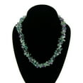 thumbnail image 5 of Genuine Fluorite Stone Green and Purple Twisted Beaded Necklace, 5 of 7