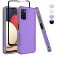 thumbnail image 1 of for Samsung Galaxy A03S Case 2 in 1 Case with Tempered Glass Screen Protector Rugged Drop Resistant TPU Durable Full Body Protection Grade Detachable Case Black, 1 of 6
