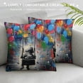 thumbnail image 3 of Orinice Balloons Graffiti Art Graphic Decorative Pillow Cover for Home Couch Living Room 20x20in, 3 of 5