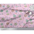 thumbnail image 3 of Soimoi Pink Cotton Duck Fabric Planet & Stars Galaxy Print Fabric by the Yard 42 Inch Wide, 3 of 3