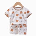 thumbnail image 4 of kaprioy Toddler Boy Clothes Toddler Kids Boys Girls 12 18 24 Months 2T 3T 4T 5T 6T 7T 8T 9T Cartoon Animals Sleepwear Pajamas 2pcs Pjs Set, 4 of 4