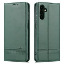 ELEHOLD for Samsung Galaxy A14 5G Flip Leather Wallet Case with Card Slots Kickstand Function Shockproof Protective Cover, Darkgreen