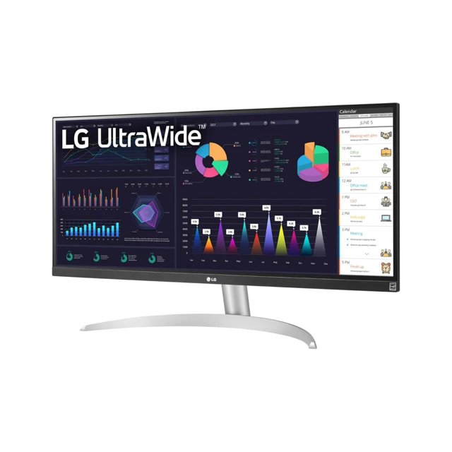 Open Box - LG UltraWide FHD 29-Inch Computer Monitor 29WQ600-W, IPS with HDR 10 Compatibility, AMD FreeSync, and USB Type-C, White/Silver