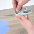 thumbnail image 5 of Westcott 8" Fabric Sewing Scissors, Titanium Bonded, Adjustable Glide, Bent, Blue, for Crafting, Sewing and Fabric, 1-Count, 5 of 12