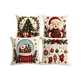 thumbnail image 2 of Christmas Throw Pillow Covers 18x18 Inch Set of 4 for Winter Holiday Sofa Couch Decoration, C, 2 of 7