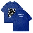 thumbnail image 2 of Stray Kids Merch Cotton Vintage Wash Tee Shirt Crewneck Short Sleeved Graphic t Shirts Style6, 2 of 8