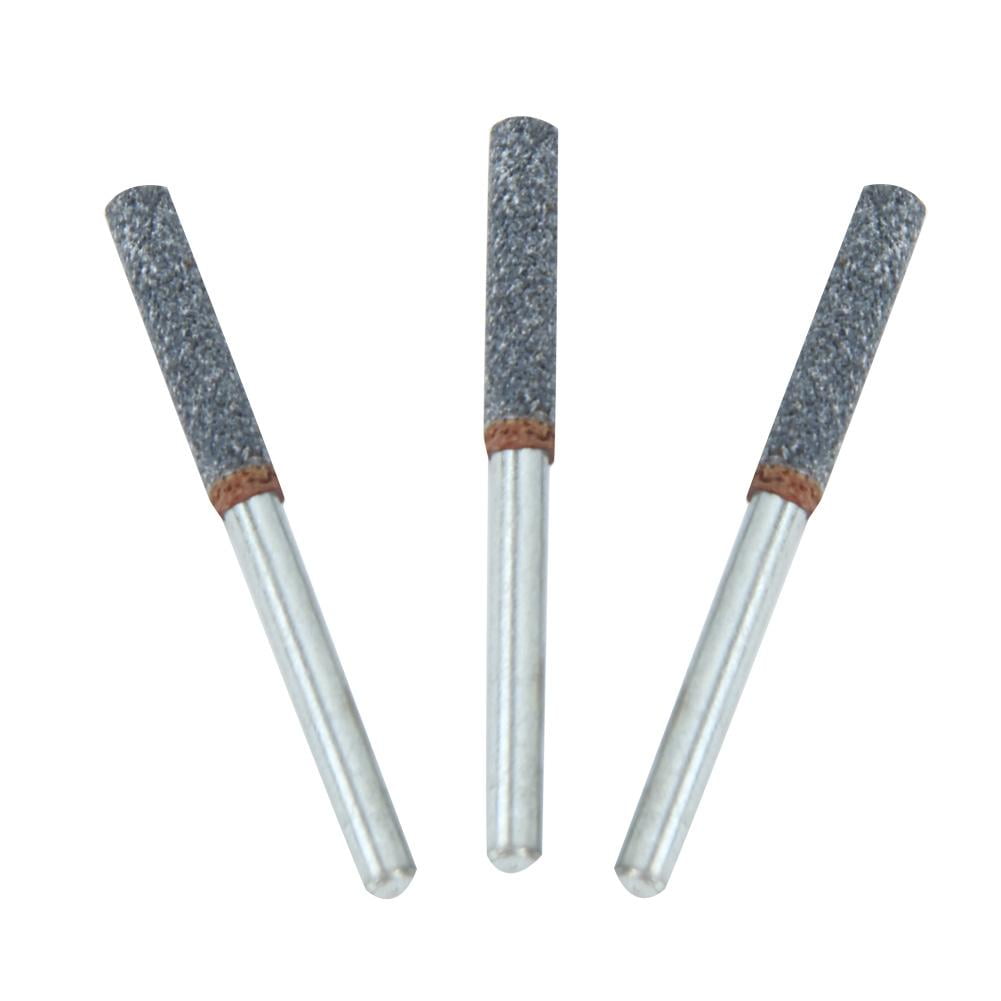 Mgaxyff 3Pcs 4mm 5/32in Diamond Chainsaw Sharpener Burr Stone File