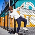 thumbnail image 2 of SJLDQY Boys Joggers Elastic Drawstring Waist Straight Leg Sweatpants Solid Color Casual Trousers, 2 of 5