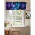 thumbnail image 2 of Blue Starry Sky Valances for Windows Purple Teal Universe Shinny Stars Romantic Rod Pocket Curtains Valance Short Window Treatment Drapes for Living Room, Bedroom Bathroom 56"&nbsp;W x 16" L, 2 of 5